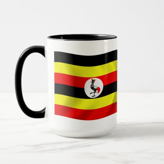 Uganda-Flagge Tasse (Links)