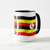 Uganda-Flagge Tasse (VorderseiteRechts)