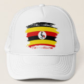 Uganda-Flagge Truckerkappe (Vorderseite)