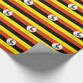 Uganda - Flagge Ugandas (etikettiert) Geschenkpapier (Ecke)