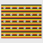 Uganda - Flagge Ugandas (etikettiert) Geschenkpapier (Flach)