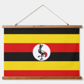 Uganda-Flagge Wandteppich Mit Holzrahmen (Vorderseite)