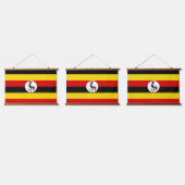 Uganda-Flagge Wandteppich Mit Holzrahmen (Dreifach)