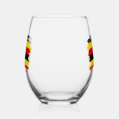 Uganda-Flagge Weinglas Ohne Stiel (Links)