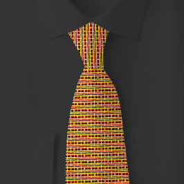 Uganda-Flagge Ziegelmuster Krawatte
