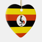 Uganda-Flaggen-Herz Keramikornament (Rechts)