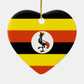 Uganda-Flaggen-Herz Keramikornament (Hinten)