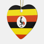 Uganda-Flaggen-Herz Keramikornament (Links)