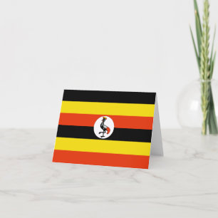Uganda-Flaggen-Notizkarte Karte
