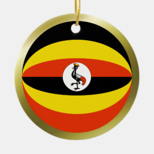 Uganda-Flaggen-Ornament Keramik Ornament