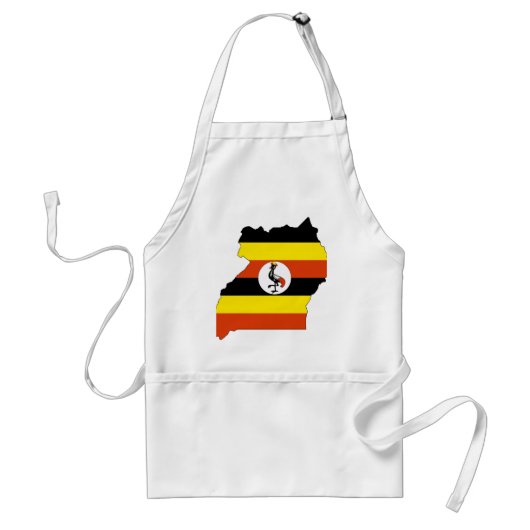 Uganda-Flaggenkarte Schürze (Vorne)