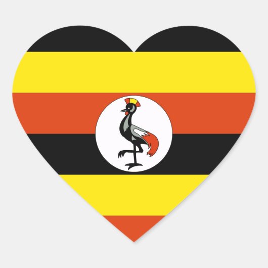 UGANDA Herz-Aufkleber (Vorderseite)