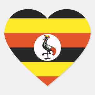 Uganda Herz-Aufkleber