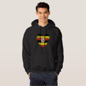 Uganda Herz Ugandan Flag Ugandan Pride Hoodie (Vorne ganz)
