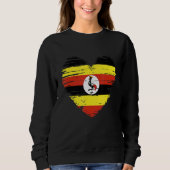 Uganda Herz Ugandan Flag Ugandan Pride Sweatshirt (Vorderseite)