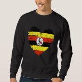 Uganda Herz Ugandan Flag Ugandan Pride Sweatshirt (Vorderseite)