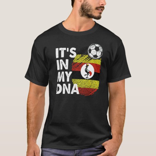 Uganda in meinem DNA-Uganda-Flaggenteam Uganda T-Shirt (Vorderseite)