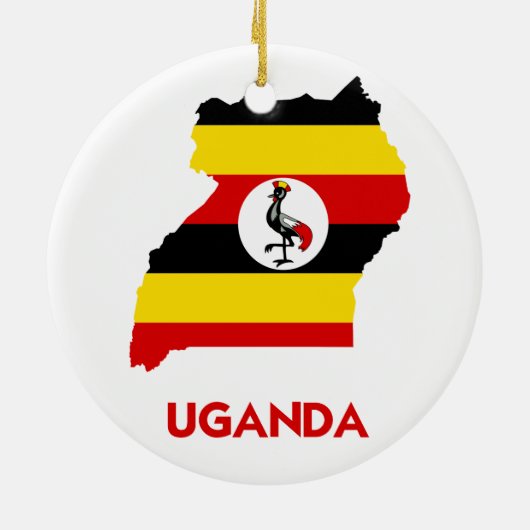 UGANDA-KARTE KERAMIKORNAMENT (Hinten)