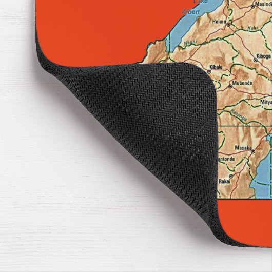 Uganda-Karte Mousepad (Ecke)