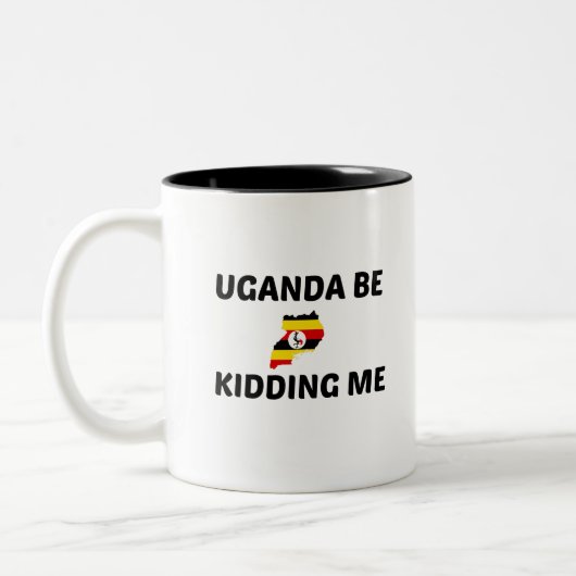 UGANDA KÖNNEN MICH ZWEIFARBIGE TASSE (Links)