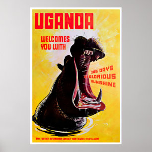 Uganda Kunst Afrika Reise Poster Druck Wand Wohnzi