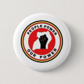 Uganda Leute Power Unser Power Bobi Weinknopf Button (Vorderseite)