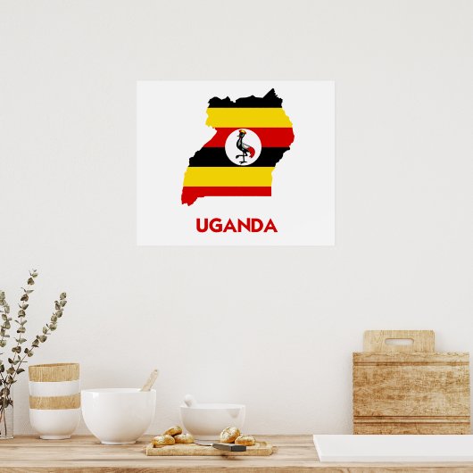 UGANDA MAP POSTER (Küche)