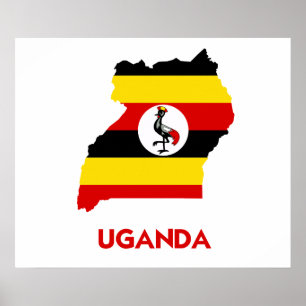UGANDA MAP POSTER