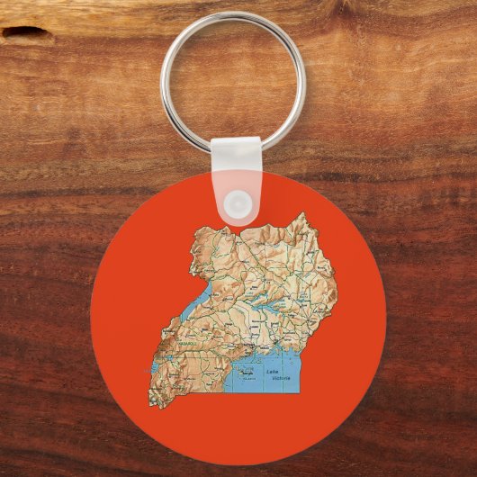 Uganda Map Schlüsselanhänger (Vorderseite)