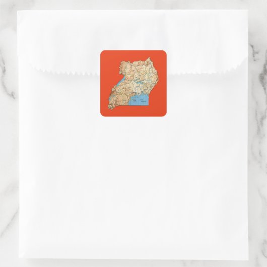 Uganda Map Sticker (Tasche)