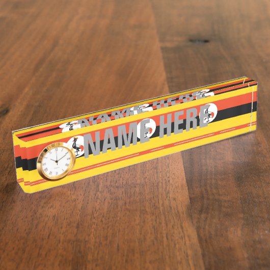 Uganda Namensplakette (Seite)