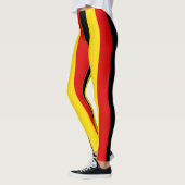 Uganda National Flag Colors Vertikal gestreift Leggings (Links)