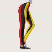 Uganda National Flag Colors Vertikal gestreift Leggings (Rechts)