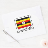 Uganda Ovaler Aufkleber (Umschlag)