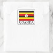 Uganda Ovaler Aufkleber (Tasche)