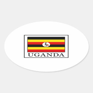 Uganda Ovaler Aufkleber