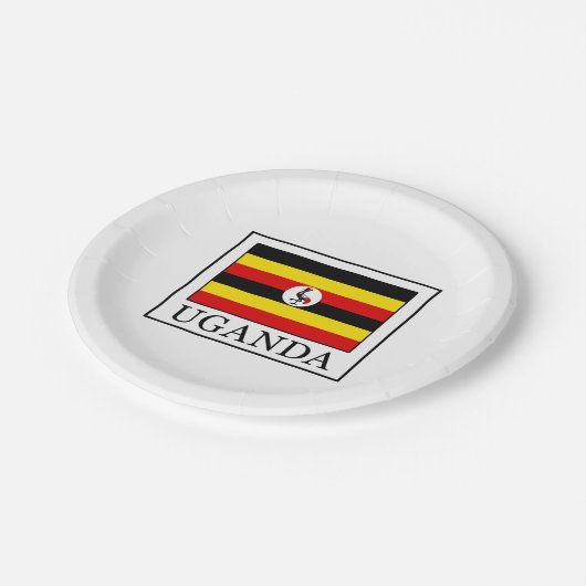 Uganda Pappteller (Schrägansicht)
