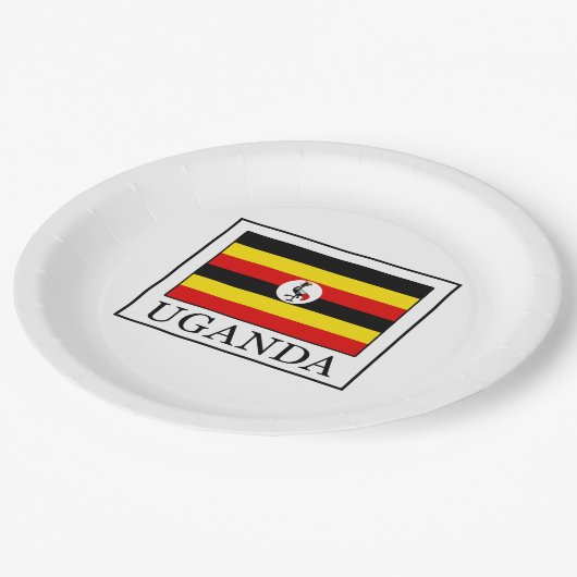 Uganda Pappteller (Schrägansicht)