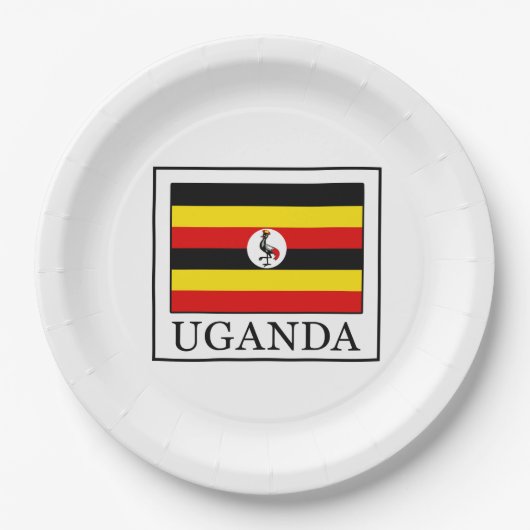 Uganda Pappteller (Vorderseite)
