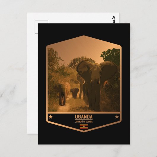 Uganda Postkarte (Vorne/Hinten)