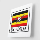 Uganda Quadratische Wanduhr (Winkel)