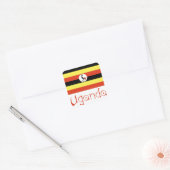 Uganda Quadratischer Aufkleber (Umschlag)
