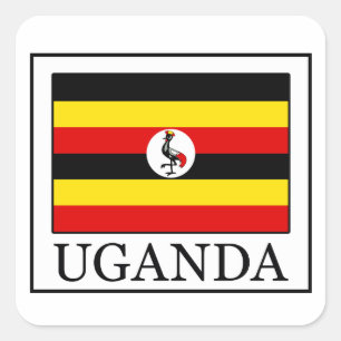 Uganda Quadratischer Aufkleber