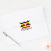 Uganda Quadratischer Aufkleber (Umschlag)