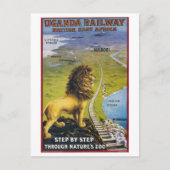 Uganda Railway, Britisch-Ostafrika Postkarte (Vorderseite)