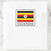 Uganda Rechteckiger Aufkleber (Tasche)