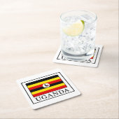 Uganda Rechteckiger Pappuntersetzer (Vor Ort)