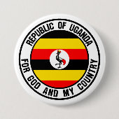 Uganda Round Emblem Button (Vorderseite)