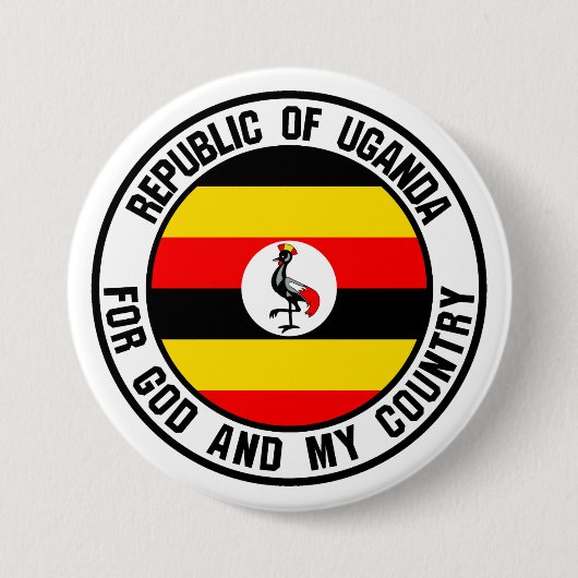 Uganda Round Emblem Button (Vorderseite)
