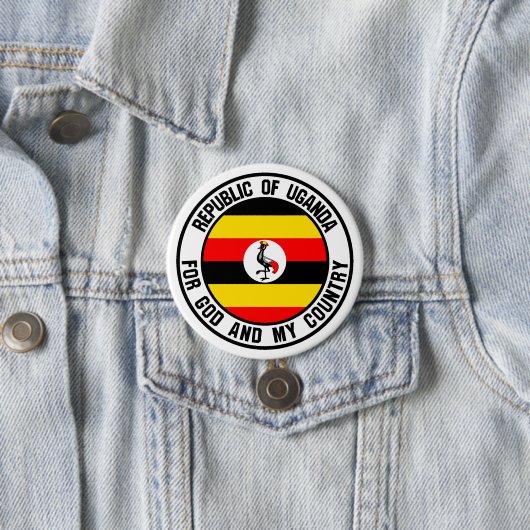 Uganda Round Emblem Button (Beispiel)